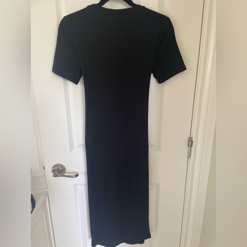 Shein maternity rib knit tie front dress size small (4) - Picture 5 of 7